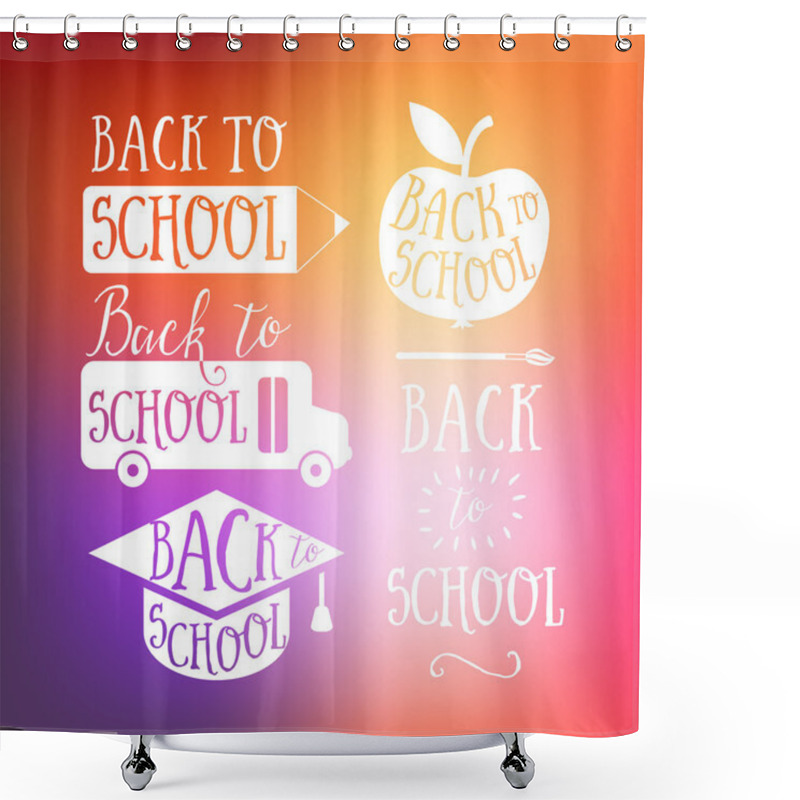 Personality  Back To School Lettering Signs Shower Curtains