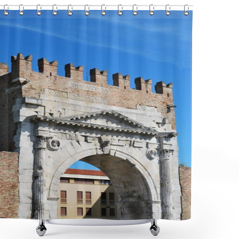 Personality  Augustus' Triumph Arch, Rimini, Italy Shower Curtains