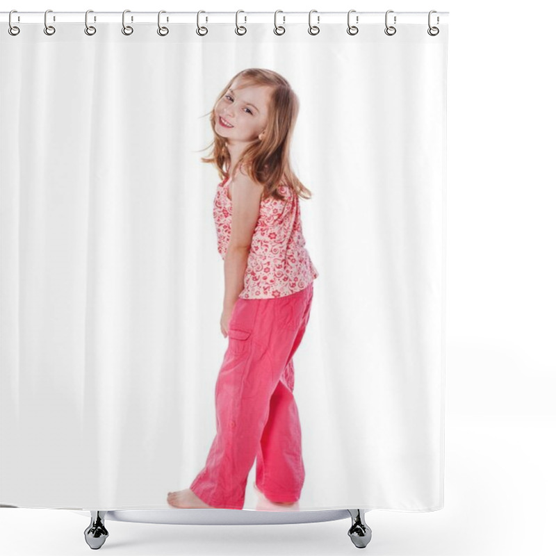 Personality  Little Girl Standing Shower Curtains