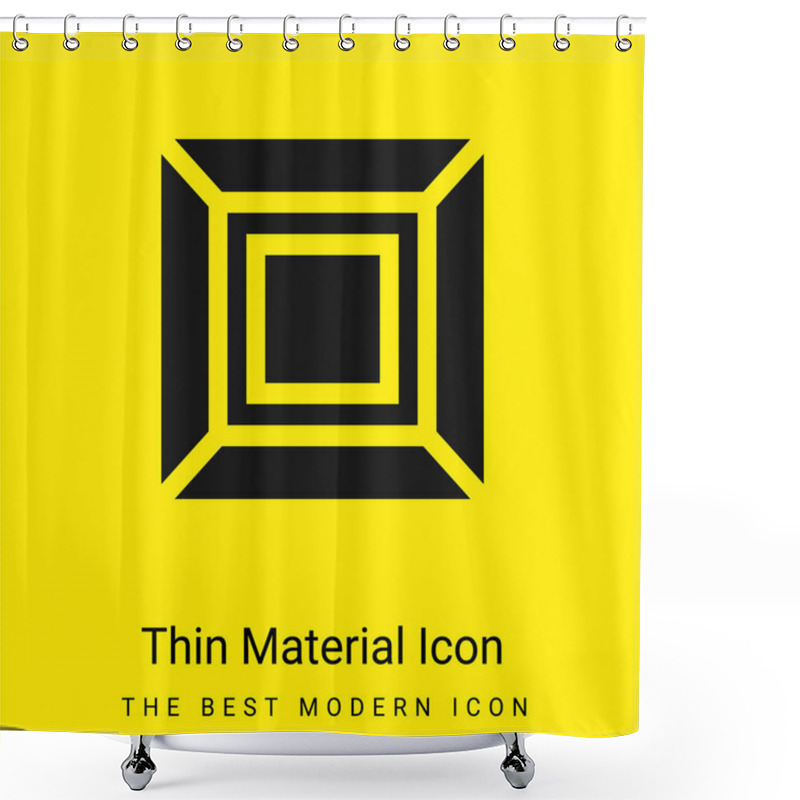 Personality  Art Minimal Bright Yellow Material Icon Shower Curtains