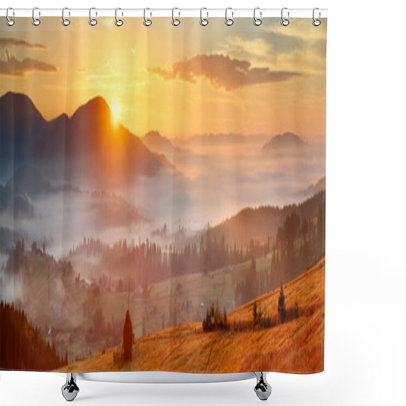 Personality  Sunrise In Spring Shower Curtains