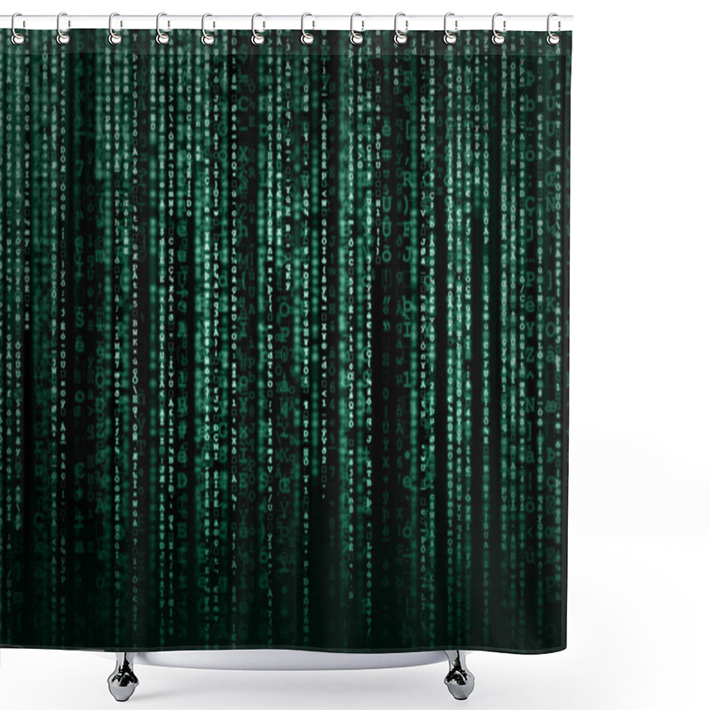 Personality  Binary Code Shower Curtains