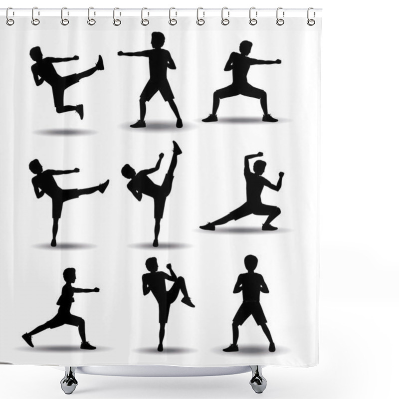 Personality  Sport Design, Vector Illustration. Shower Curtains