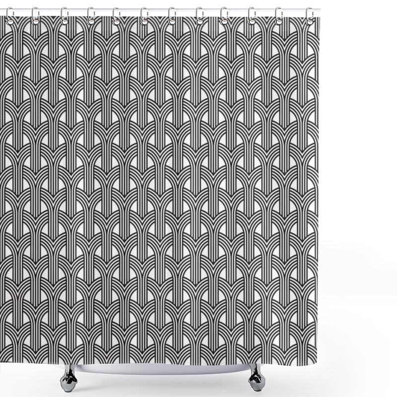 Personality  Art Deco Seamless Weave Pattern Background Texture Shower Curtains