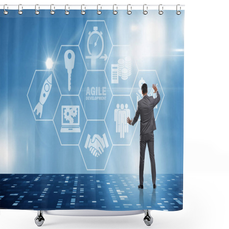 Personality  Concept Of Agile Software Development Shower Curtains