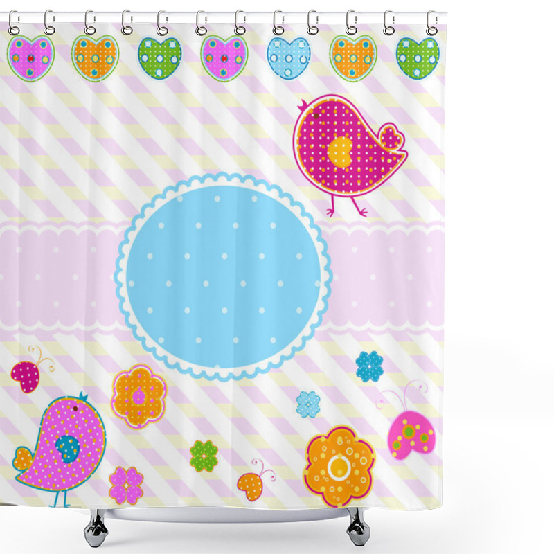 Personality  Easter Frame Shower Curtains