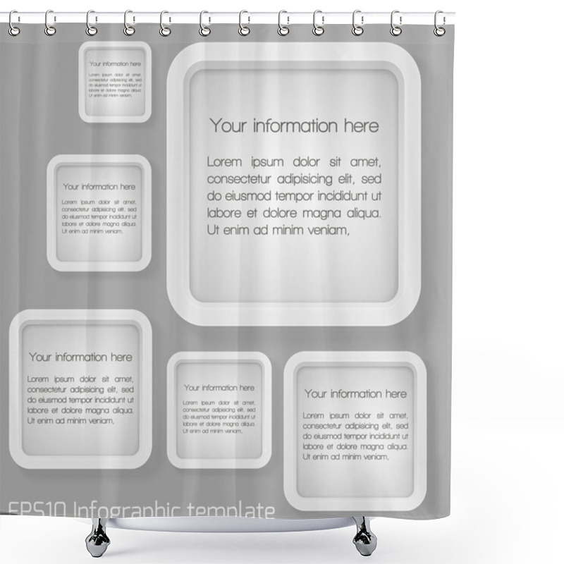 Personality  Set Of Vector Badges Shower Curtains