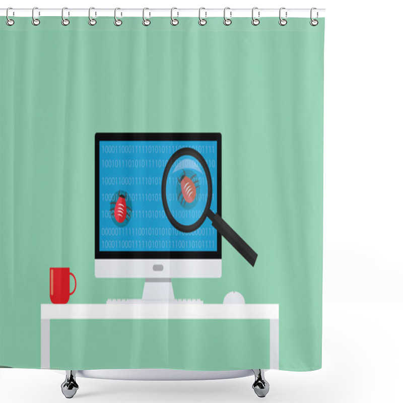 Personality  Search And Find Bugs Debugging Shower Curtains