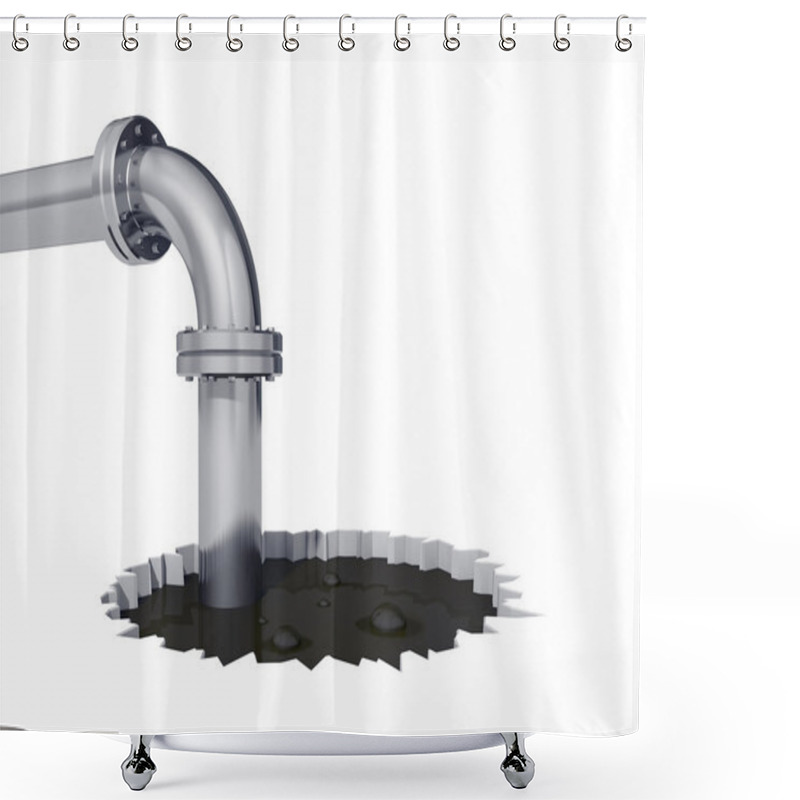 Personality  Pipeline On A White Background Shower Curtains