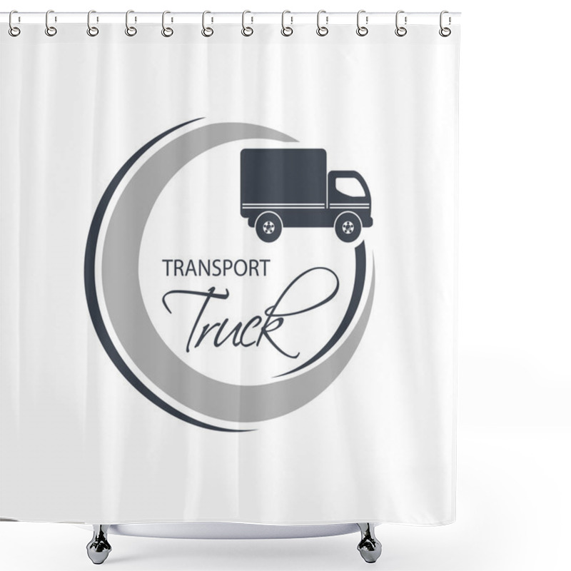 Personality  Symbol Of Transport With Truck Shower Curtains