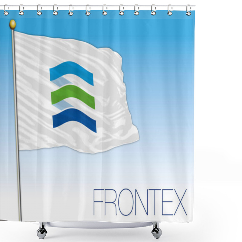 Personality  Frontex Program Flag, European Union Shower Curtains