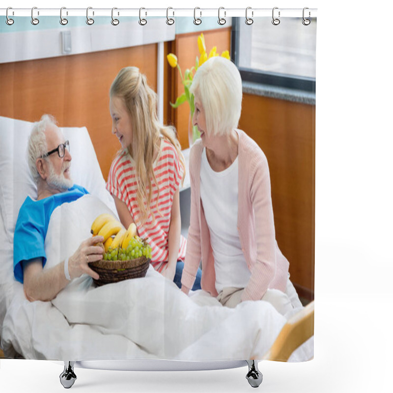 Personality  Grandmother And Granddaughter Visiting Patient   Shower Curtains