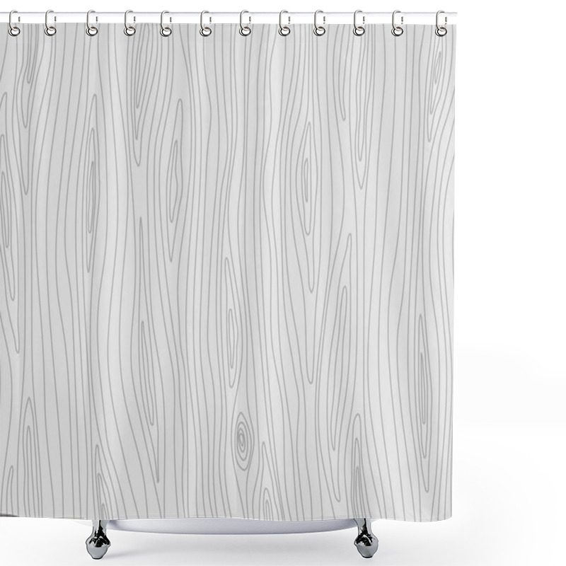 Personality  Wooden Light Grey Texture. Vector Wood Background Shower Curtains