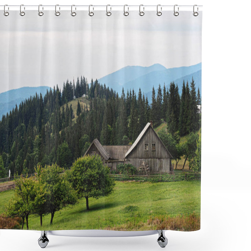 Personality  Carpatian Mountains View From The Top Shower Curtains