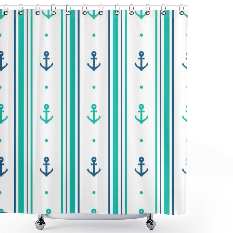 Personality  Nautical Seamless Pattern. Shower Curtains