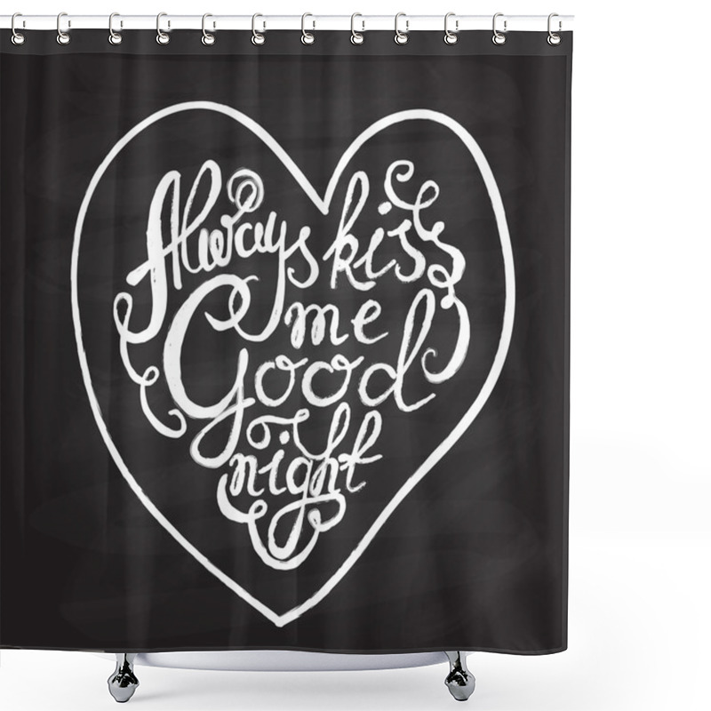 Personality  Heart With Hand Drawn Typography Poster Shower Curtains