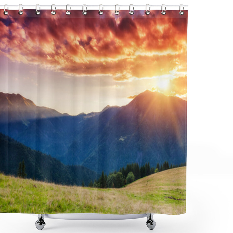 Personality  Magic Mountain Landscape Shower Curtains