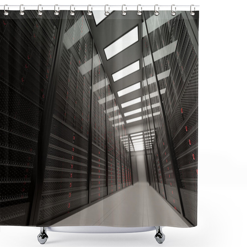 Personality  Big Data Servers Room Shower Curtains