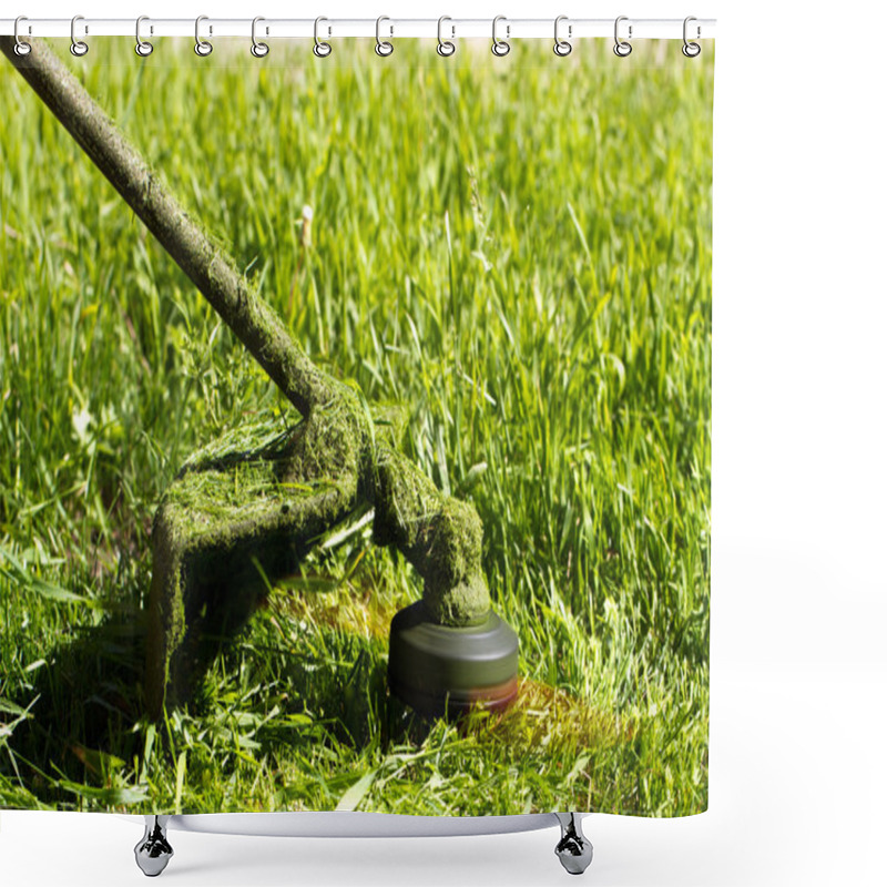 Personality  Grass Trimmer Cuts Shower Curtains