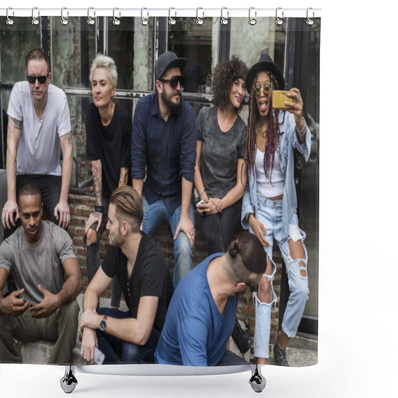 Personality  Group Of Friends Chill Out  Shower Curtains