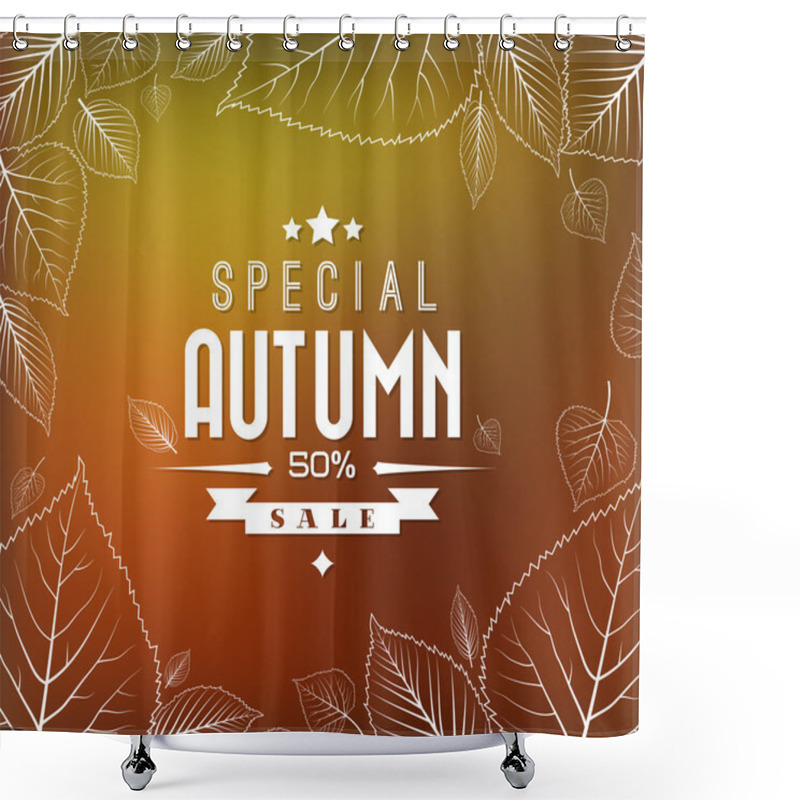 Personality  Autumn Sale Vector Background Shower Curtains