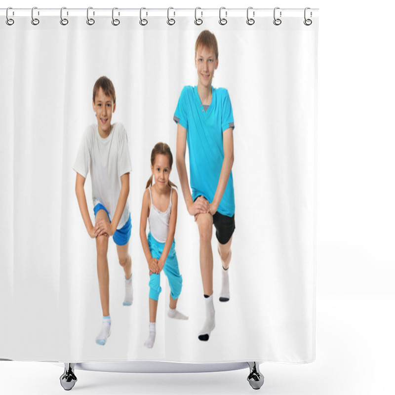 Personality  Exercising Children Shower Curtains