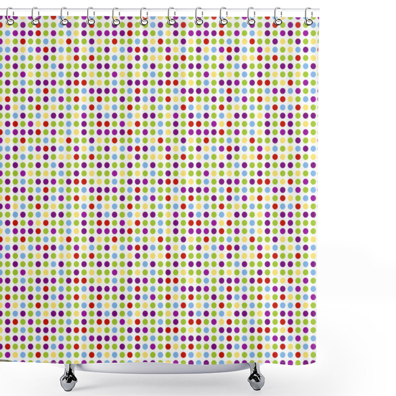 Personality  Seamless Pattern, Polka Dots Wallpaper Shower Curtains