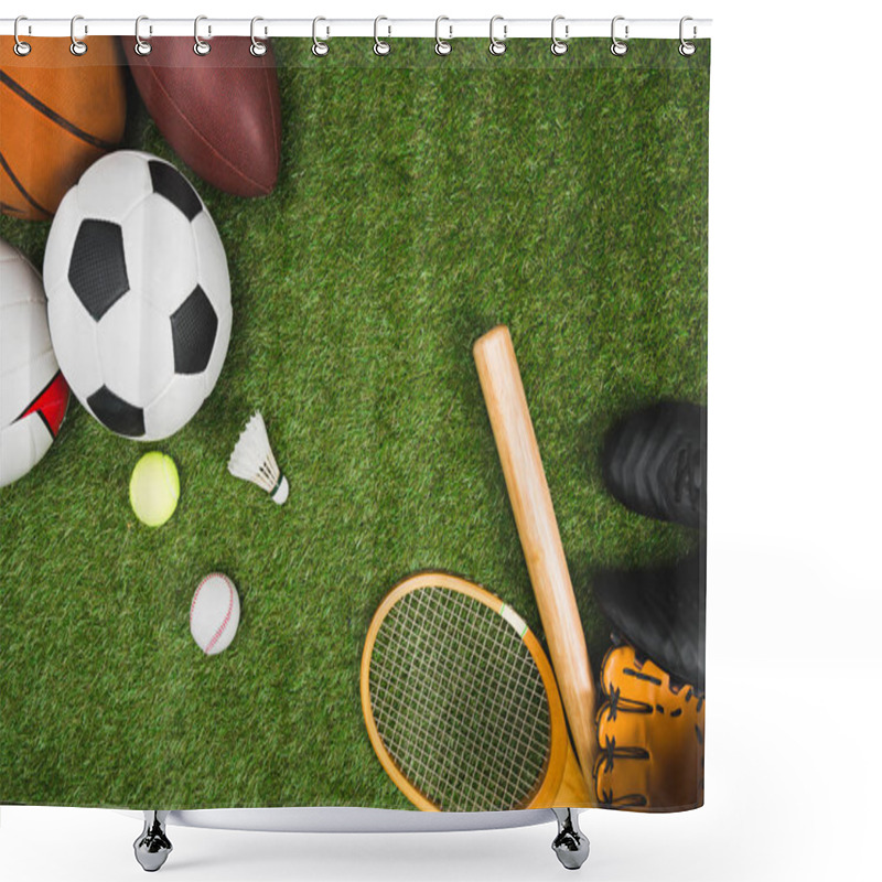 Personality  2 Various Sport Equipment Shower Curtains