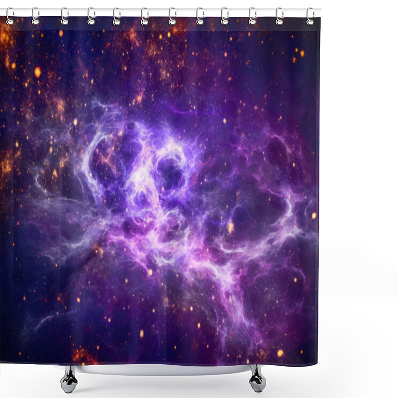 Personality  Deep Space Nebula Shower Curtains