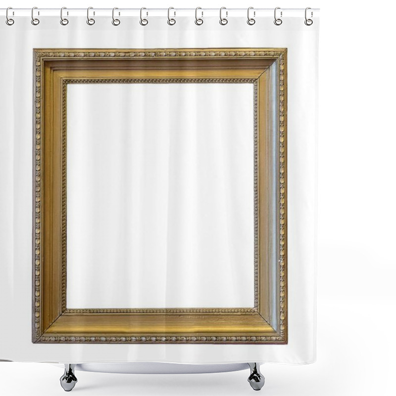 Personality  Gilded Wooden Frame For A Picture Shower Curtains