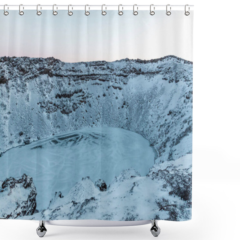 Personality  Lake Kerid Shower Curtains