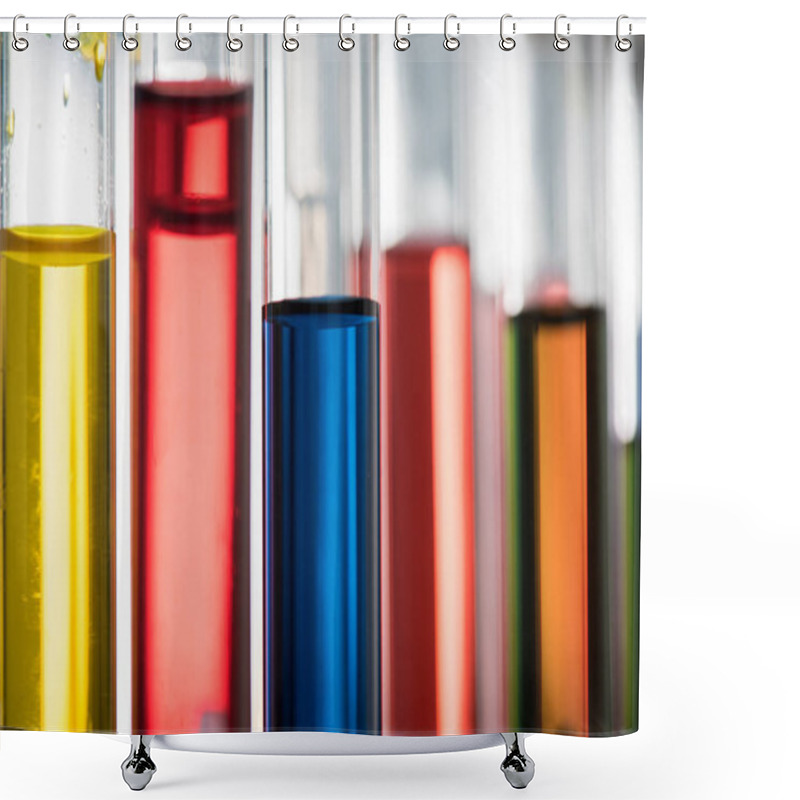 Personality  Test Tubes With Samples Shower Curtains