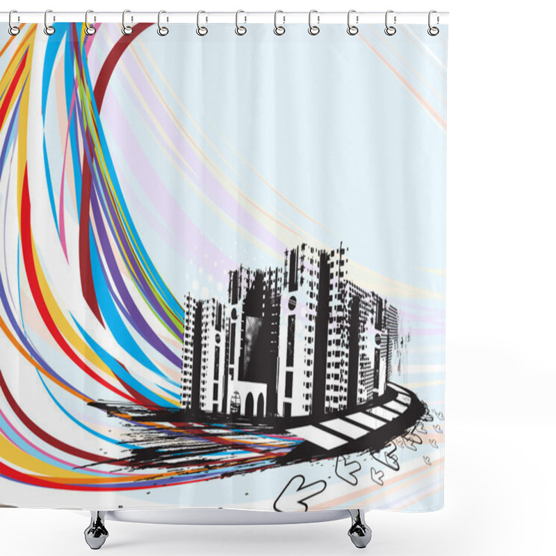 Personality  Urban City Shower Curtains