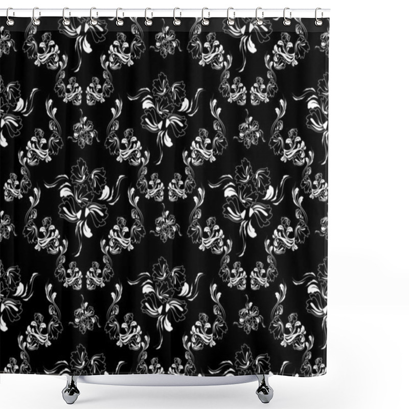 Personality  Royal Floral Ornament Shower Curtains