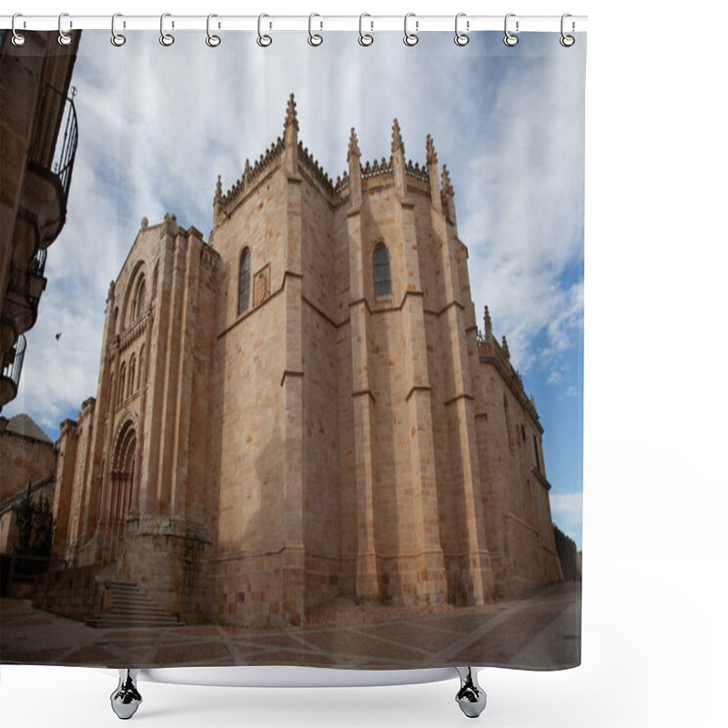 Personality  Zamora, Spain - 8 January 2021: Zamora Cathedral Shower Curtains