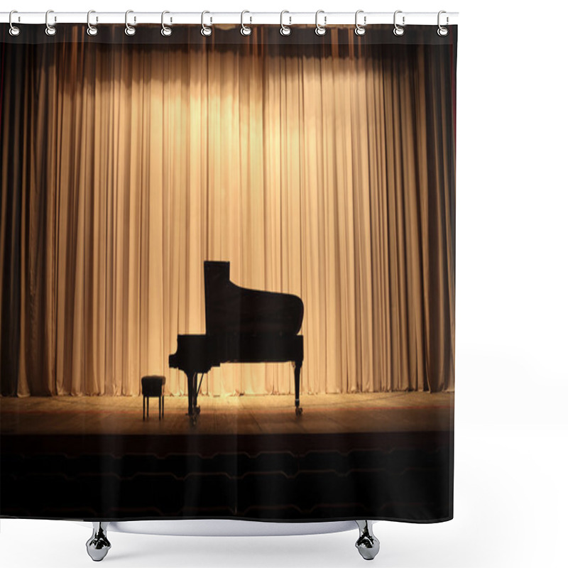 Personality  Grand Piano Shower Curtains