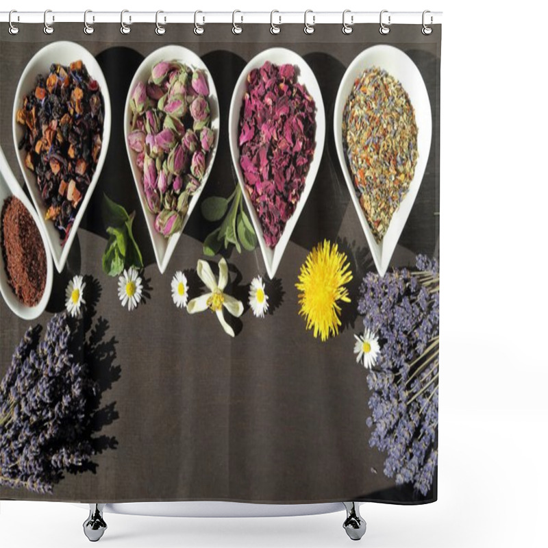 Personality  Flowers For Aromatherapy. Shower Curtains