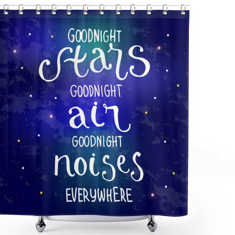 Personality  Typography Goodnight  Poster Shower Curtains