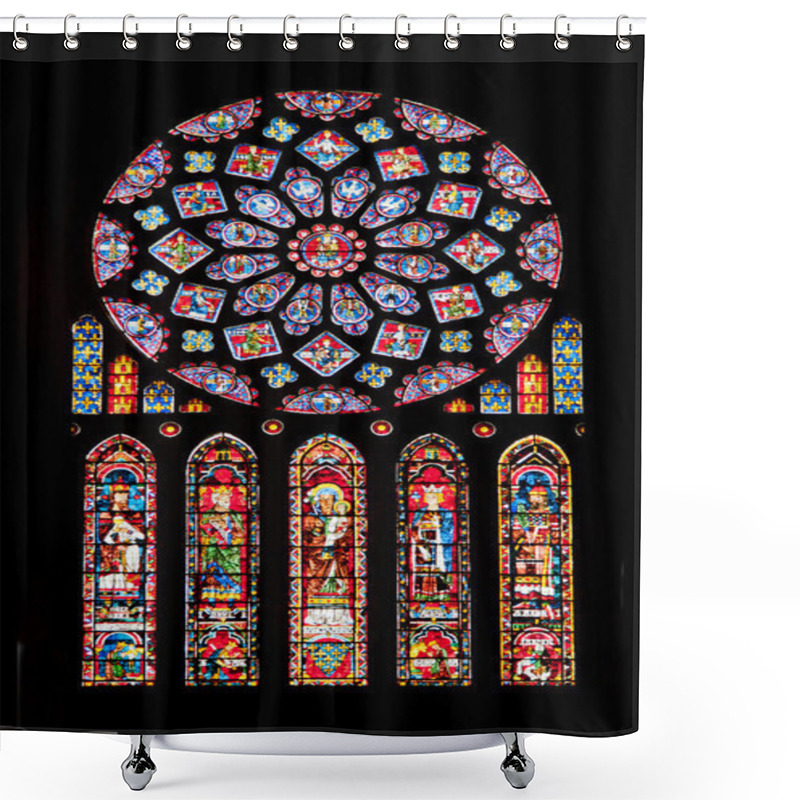 Personality  Vitrages Of Chartres Cathedral Shower Curtains