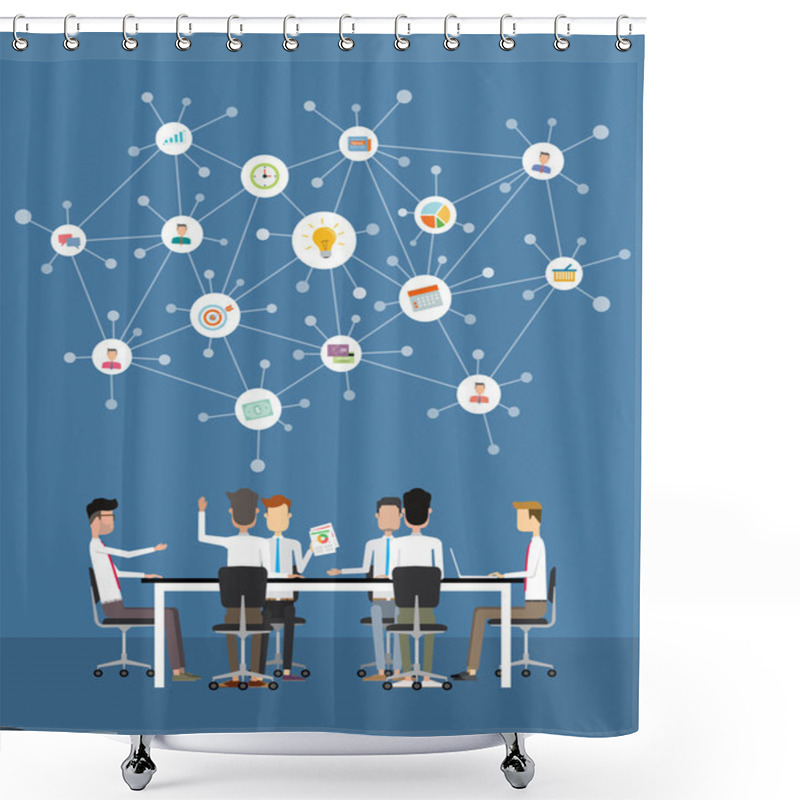 Personality  People Business Teamwork Meeting And Brainstorm Concept Shower Curtains