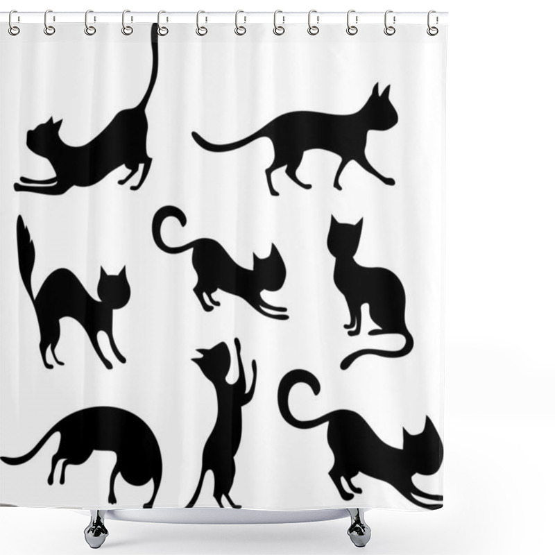 Personality  Cat Set Shower Curtains