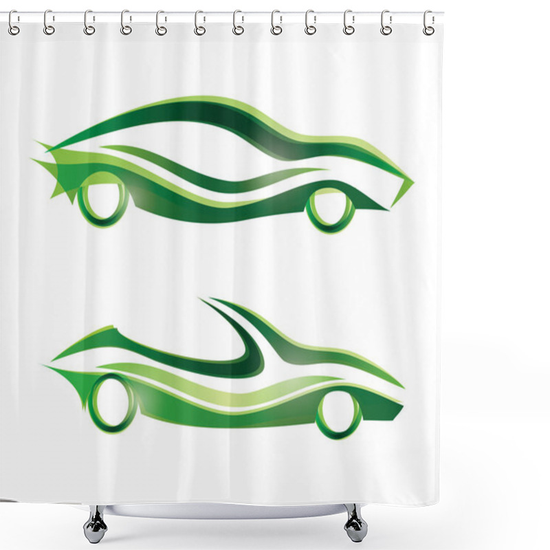 Personality  Sport Car Stylized Vector Icon Shower Curtains