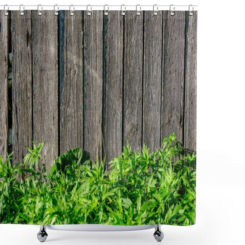 Personality  Abandoned Ruins Of Old Wooden Building In Latvia Countryside In Summer With Foliage Shower Curtains