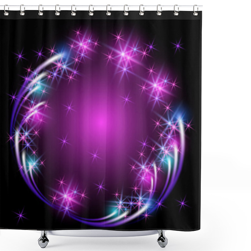 Personality  Salute And Firework Shower Curtains