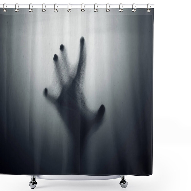 Personality  Shadow Of Ghost Hand Shower Curtains