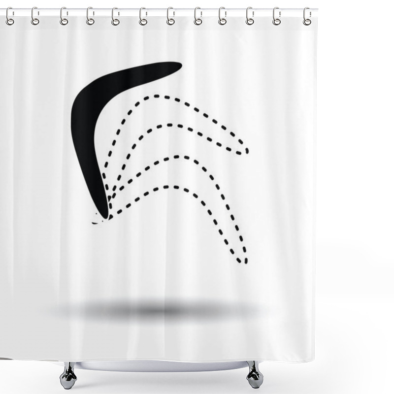 Personality  Boomerang  Icon  With Shadow Design Shower Curtains