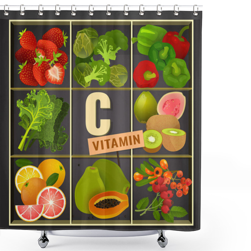 Personality  Vitamins Box Image Shower Curtains