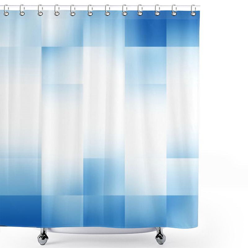 Personality  Blue Rectangular Background Shower Curtains