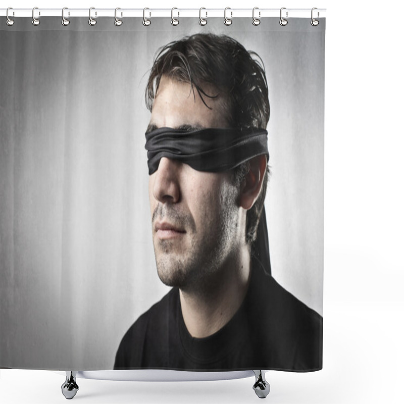 Personality  Blind Man Shower Curtains