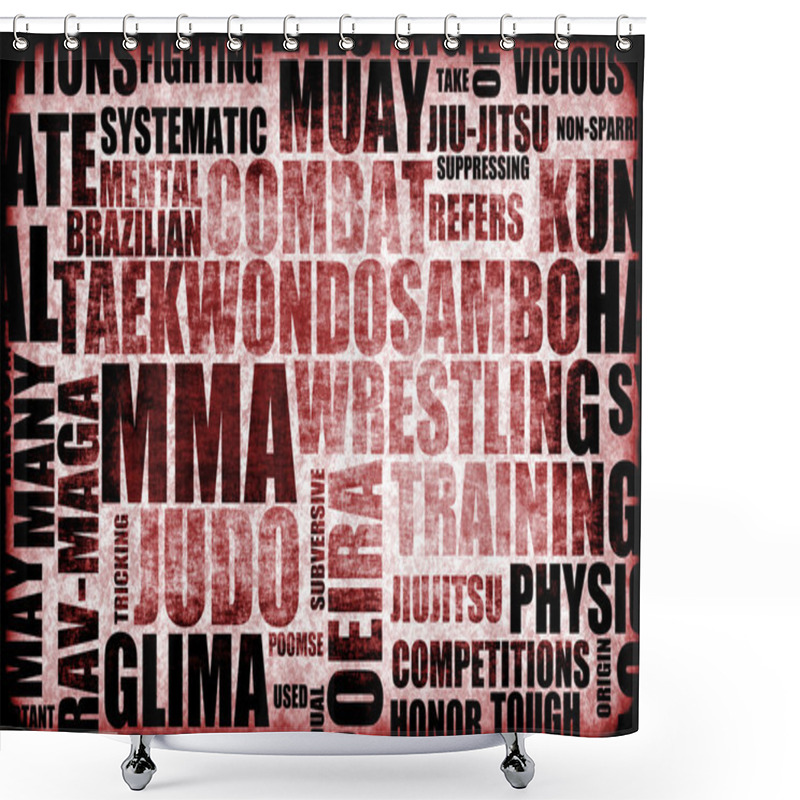 Personality  Mixed Martial Arts Shower Curtains